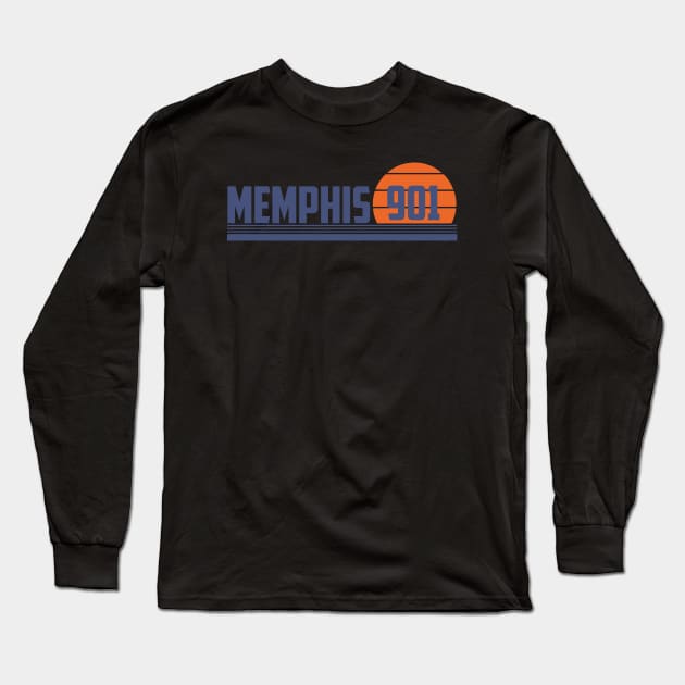 901 Memphis Tennessee Area Code Long Sleeve T-Shirt by Eureka Shirts